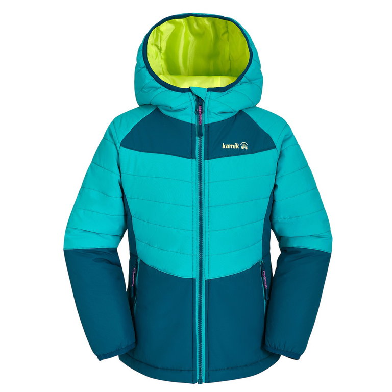Kamik Steppjacke Celeste (Ganzjahresjacke, winddicht, reflektierend) aquablau/ozeanblau Mädchen